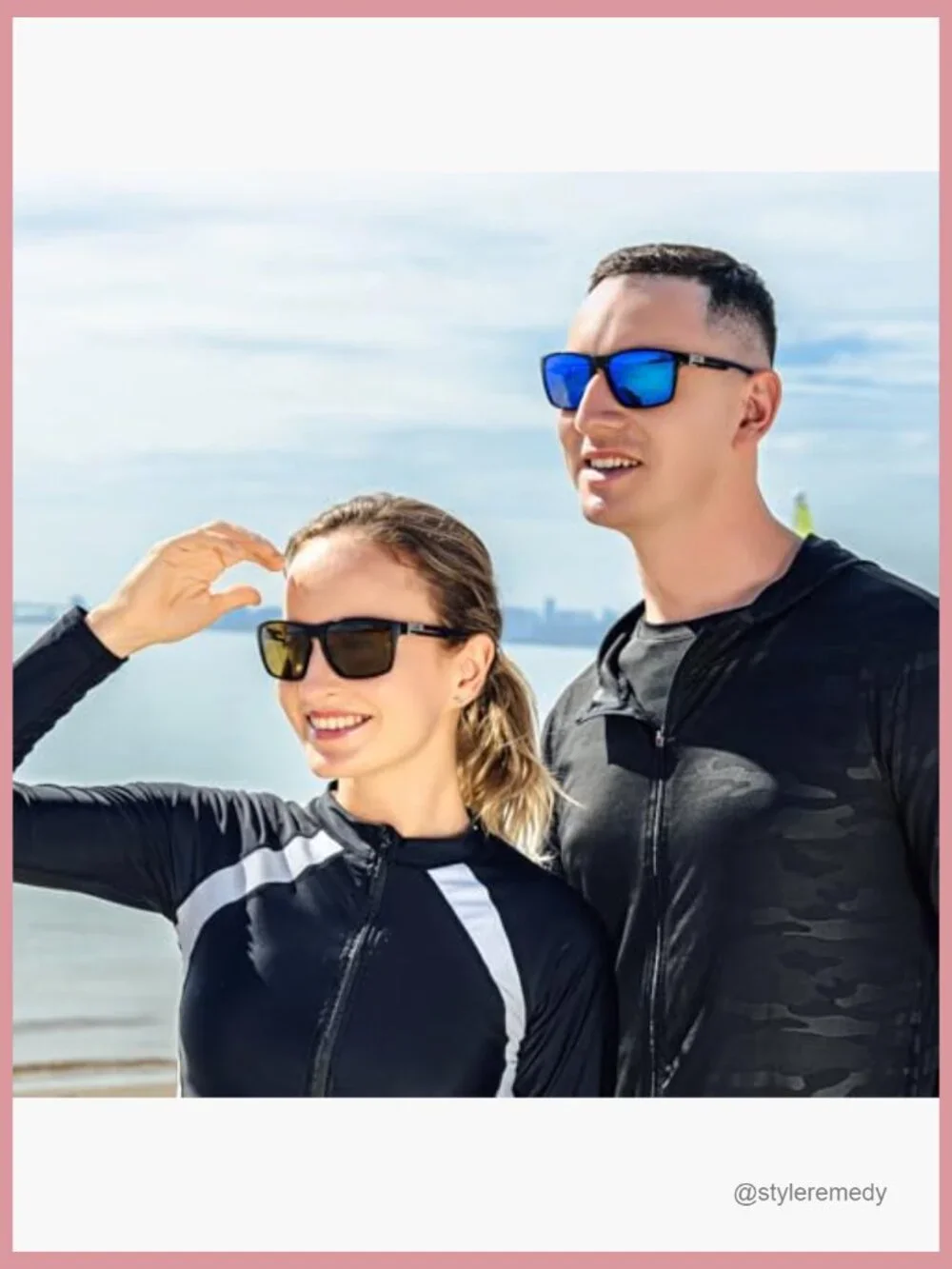 Polarized Sunglasses for Men Driving Running Golf Sports UV Protection Square